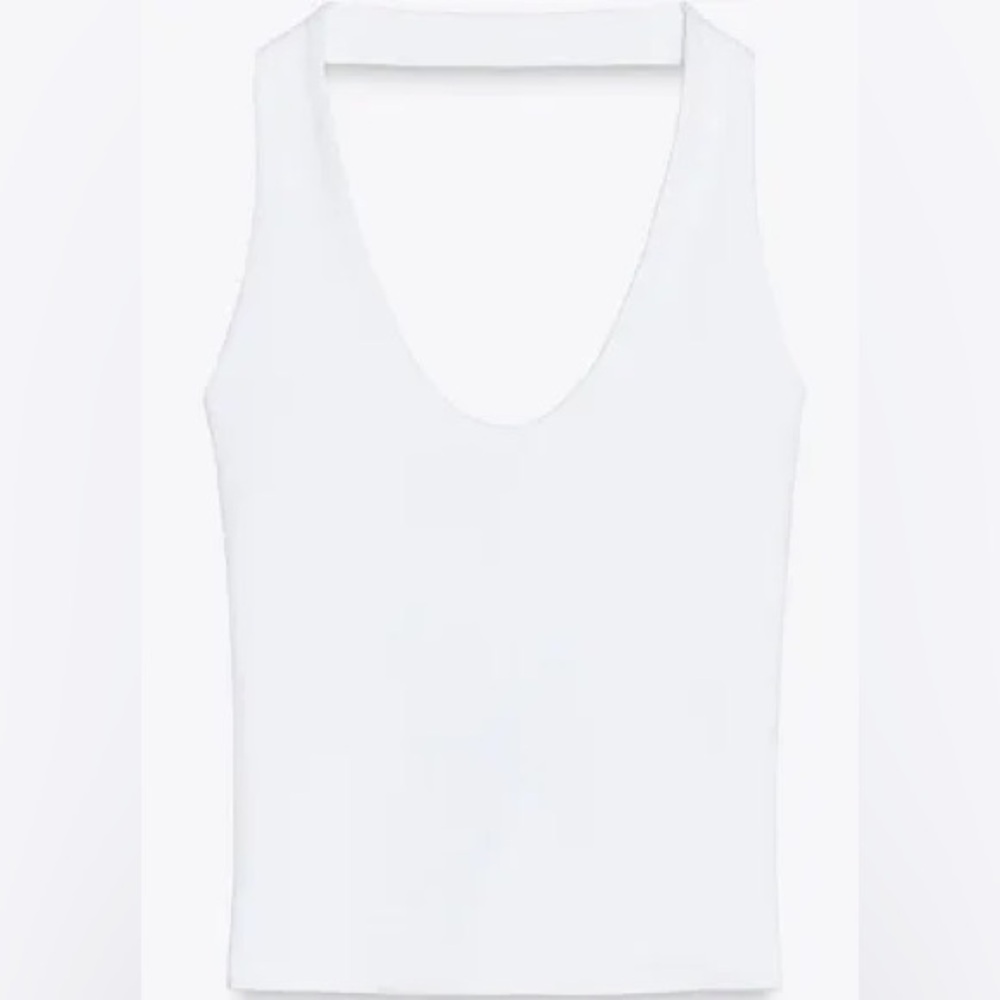 Zara | ribbed halter top